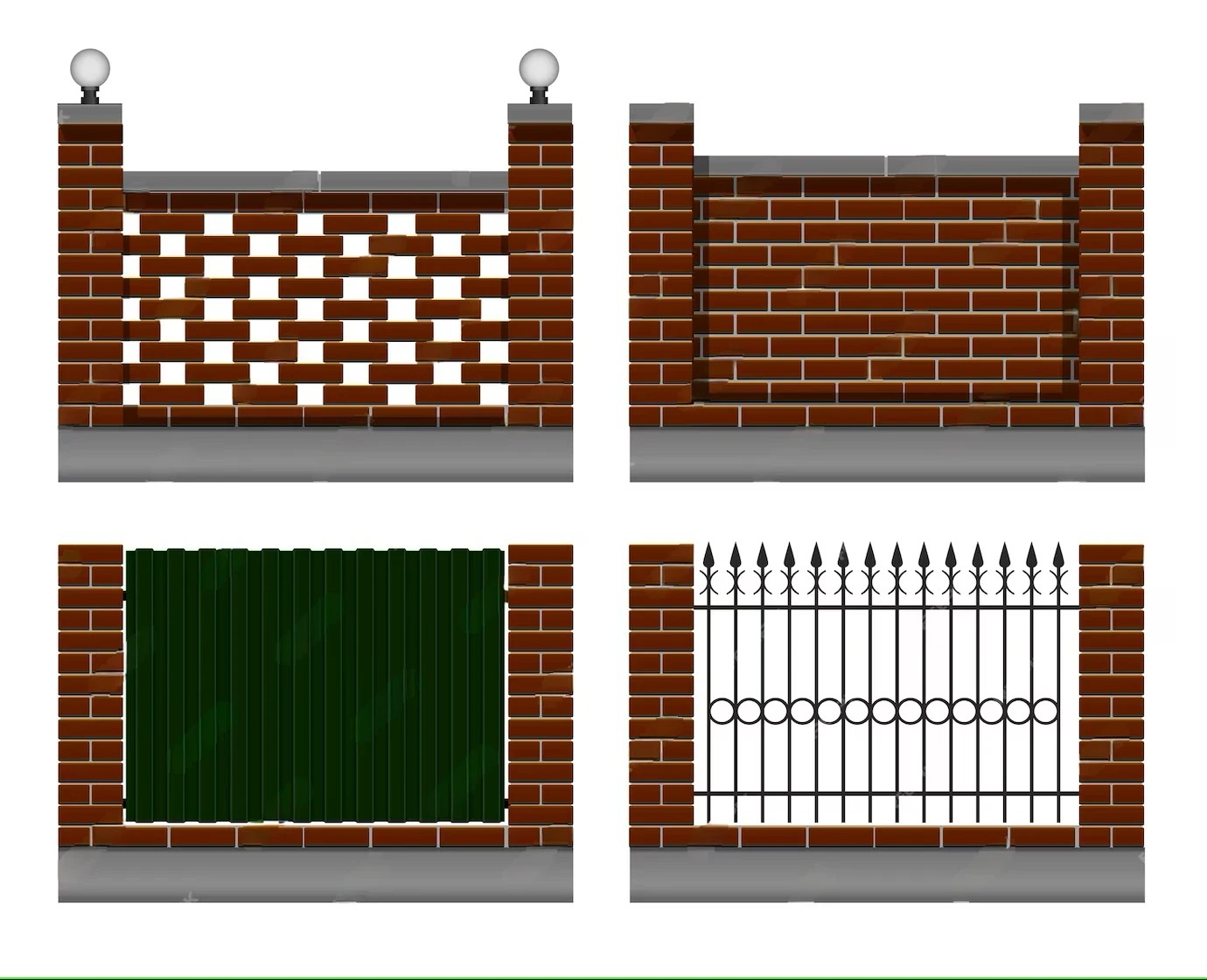 Brick fencing